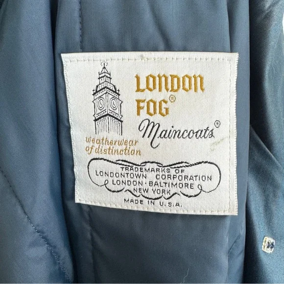 VTG London Fog Maincoats Trench | 3M Thinsulate Lined Belted Coat - Picture 5 of 8